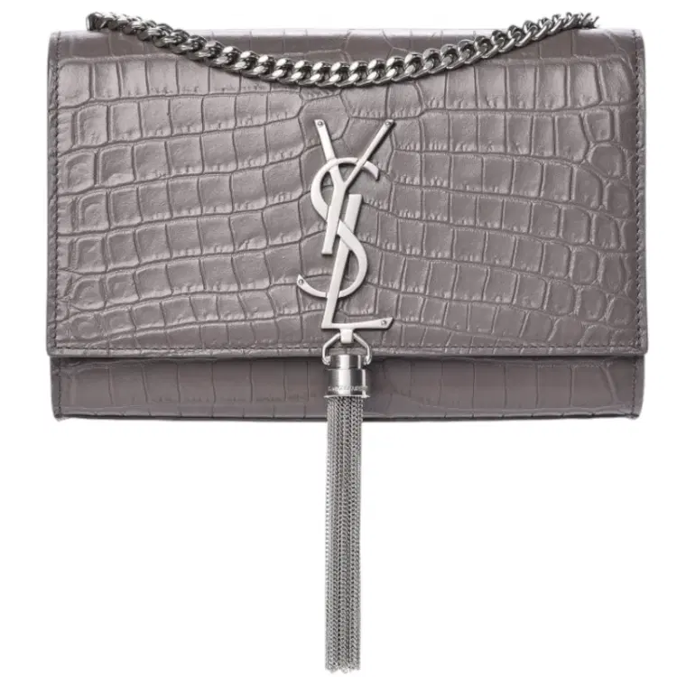 YSL Kate Medium Tassel Crocodile Embossed Leather Bag-Hover-Image