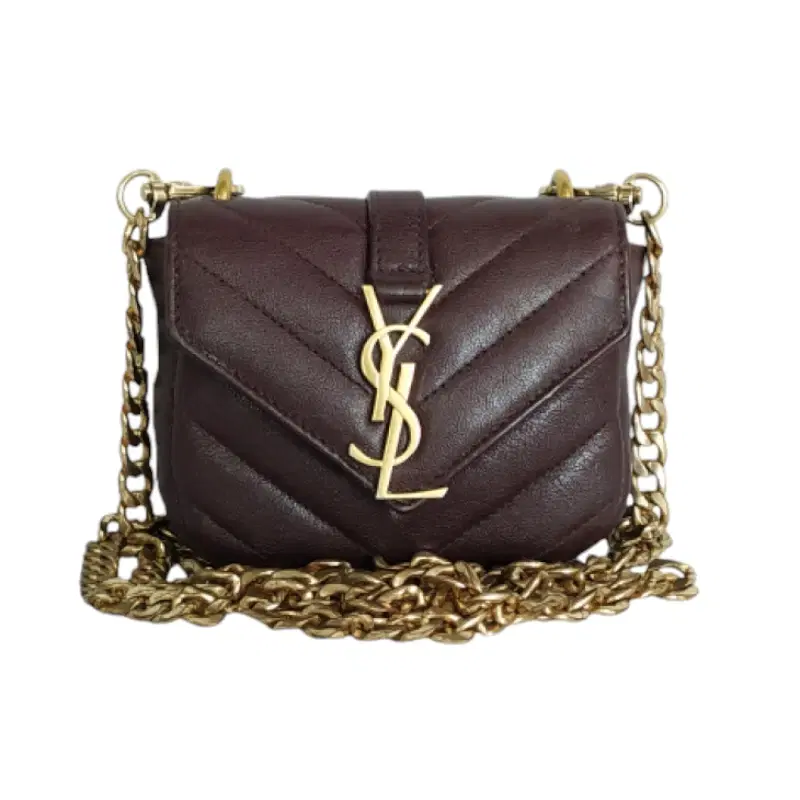 Saint Laurent Chevron Monogram Matelasse Mini College Bag